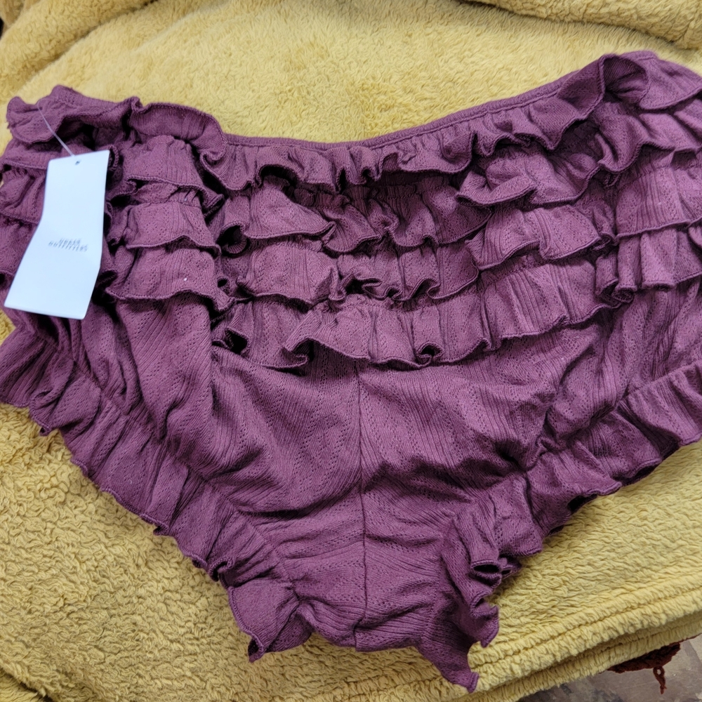 Bloomers Ruffled Purple Bikini Bottom